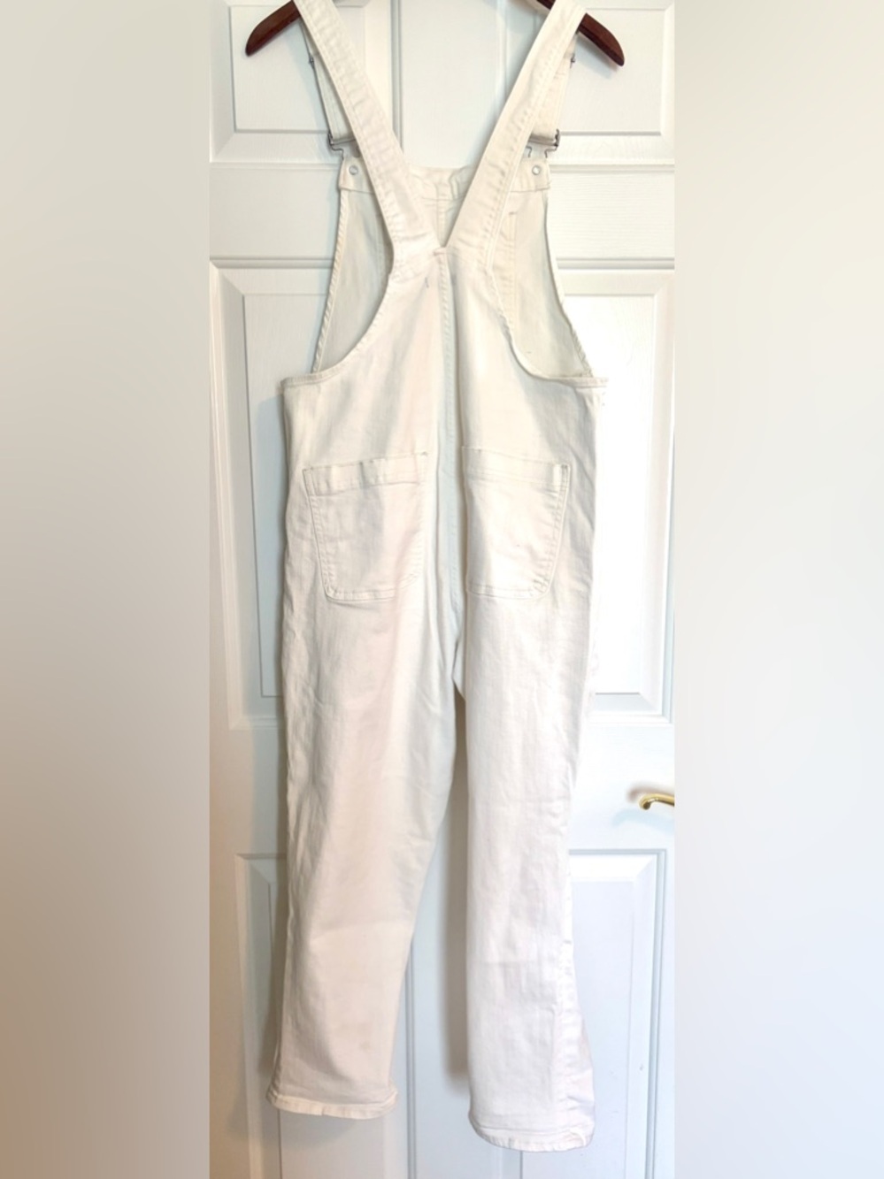 J Crew Mercantile White Denim Overalls - Picture 3 of 4